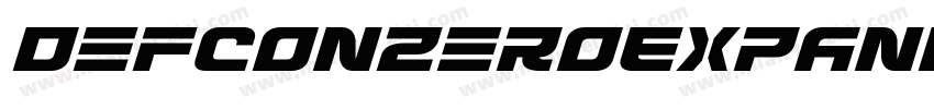 DefconZeroExpandedItalic-3pDy字体转换