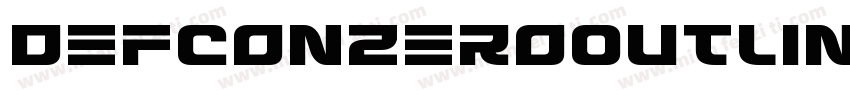 DefconZeroOutline-jwKO字体转换