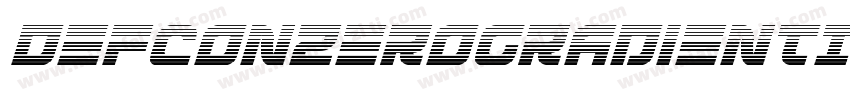 DefconZeroGradientItalic-pXdv字体转换