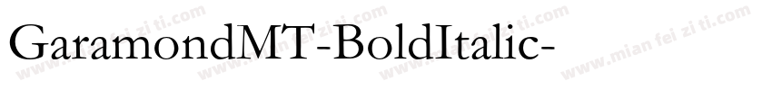 GaramondMT-BoldItalic字体转换