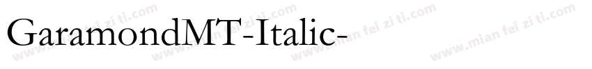 GaramondMT-Italic字体转换