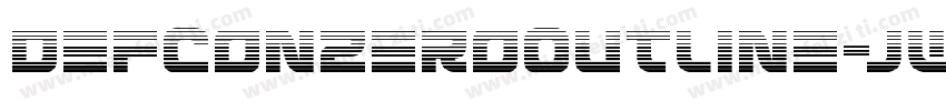 DefconZeroOutline-jwKO字体转换