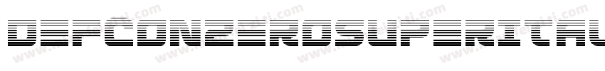 DefconZeroSuperItalic-9ljj字体转换
