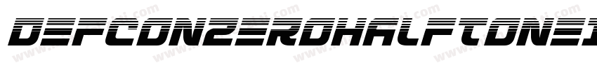 DefconZeroHalftoneItalic-AMrD字体转换