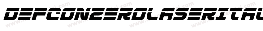 DefconZeroLaserItalic-JLPo字体转换