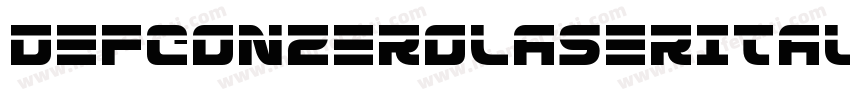DefconZeroLaserItalic-JLPo字体转换