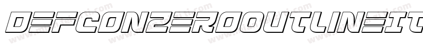 DefconZeroOutlineItalic-zZaw字体转换