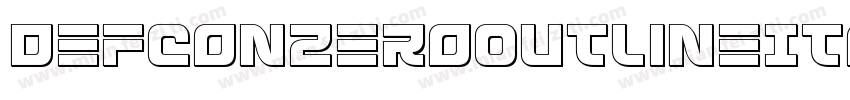 DefconZeroOutlineItalic-zZaw字体转换