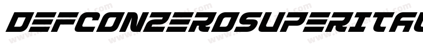 DefconZeroSuperItalic-9ljj字体转换