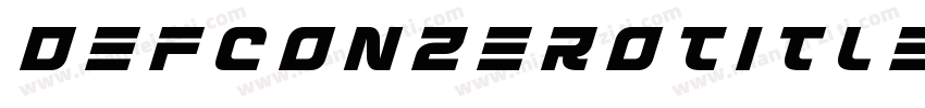 DefconZeroTitleItalic-nP7V字体转换