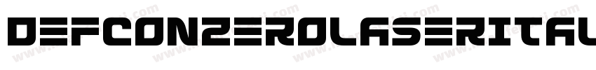 DefconZeroLaserItalic-JLPo字体转换