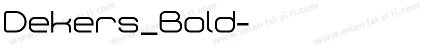 Dekers_Bold字体转换