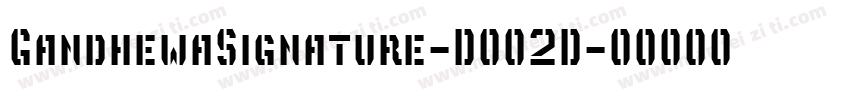 GandhewaSignature-DOO2D字体转换