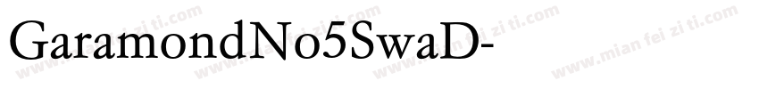 GaramondNo5SwaD字体转换