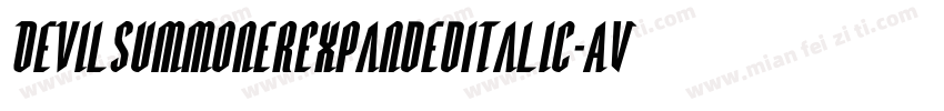 DevilSummonerExpandedItalic-AV6M字体转换