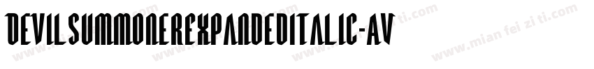 DevilSummonerExpandedItalic-AV6M字体转换