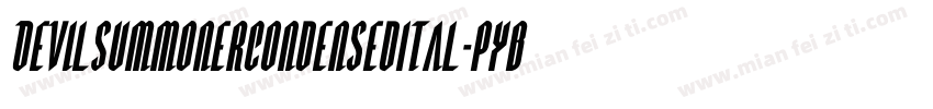DevilSummonerCondensedItal-pYB1字体转换