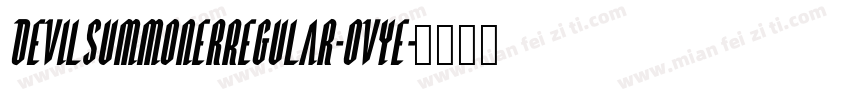 DevilSummonerRegular-Ovye字体转换