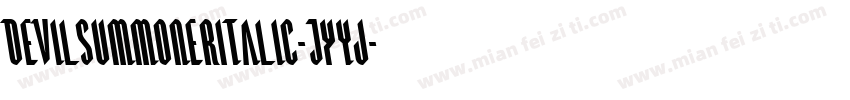 DevilSummonerItalic-JYyj字体转换