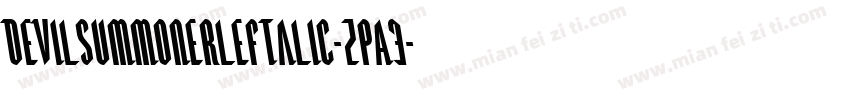 DevilSummonerLeftalic-zPA3字体转换