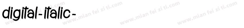 digital-italic字体转换