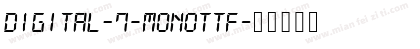 Digital-7-Monottf字体转换