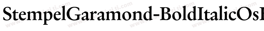 StempelGaramond-BoldItalicOsF字体转换