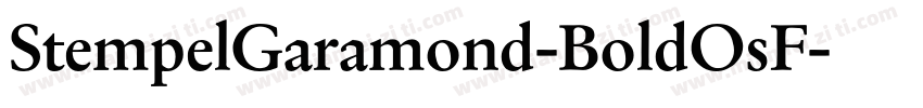 StempelGaramond-BoldOsF字体转换