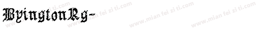 ByingtonRg字体转换