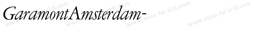 GaramontAmsterdam字体转换