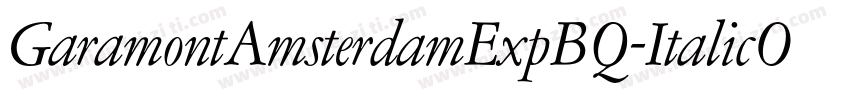 GaramontAmsterdamExpBQ-ItalicOsF字体转换