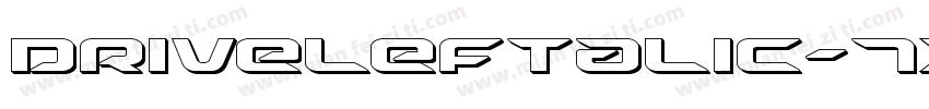 DriveLeftalic-7xrD字体转换