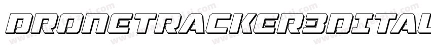 DroneTracker3DItalic-BxOG字体转换