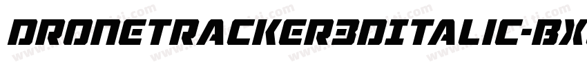 DroneTracker3DItalic-BxOG字体转换