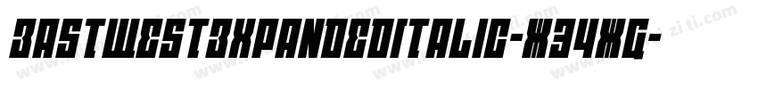 EastWestExpandedItalic-X34XG字体转换