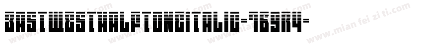 EastWestHalftoneItalic-7B9r4字体转换