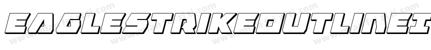 EagleStrikeOutlineItalic-XoaG字体转换