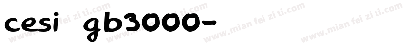 cesi宋体gb3000字体转换