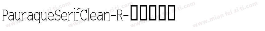 PauraqueSerifClean-R字体转换