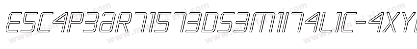 EscapeArtist3DSemiItalic-axYL5字体转换