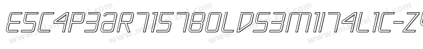 EscapeArtistBoldSemiItalic-ZVV8x字体转换