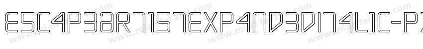 EscapeArtistExpandedItalic-p7gor字体转换