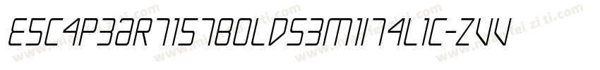 EscapeArtistBoldSemiItalic-ZVV8x字体转换