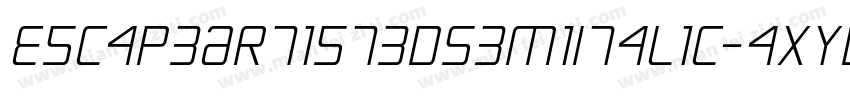 EscapeArtist3DSemiItalic-axYL5字体转换