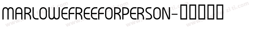 MARLOWEFREEFORPERSON字体转换