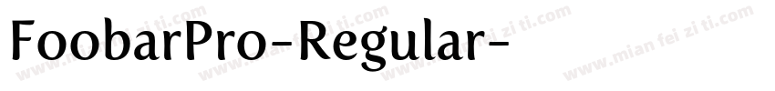 FoobarPro-Regular字体转换