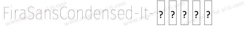 FiraSansCondensed-It字体转换