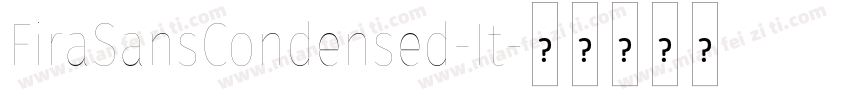 FiraSansCondensed-It字体转换