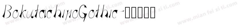 BokutachinoGothic字体转换