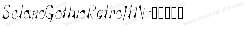 SolanoGothicRetroMV字体转换